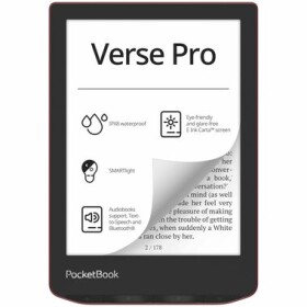 PocketBook Verse Pro červená / 6" / 1448x1072 T / 16GB / E-Ink / 1500mAh / USB-C / Wi-Fi (PB634-3-WW-B)