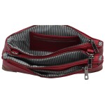 Stylová dámská koženková crossbody kabelka MaxFly Gimalli, tmavě červená