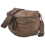 Stylová dámská koženková kabelko-ledvinka Ergitta Newa, tmavě béžová