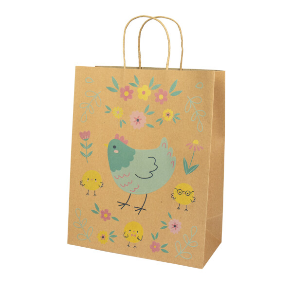 Dárková taška velká - Slepička s kuřátky (26 × 12,7 × 32,4 cm) - Albi