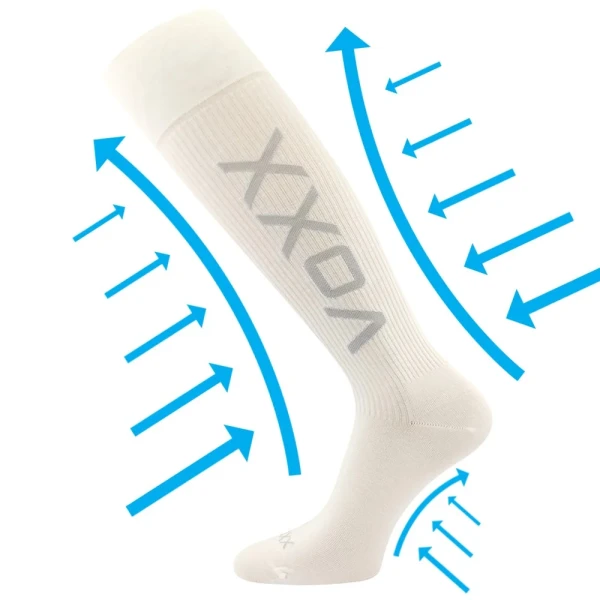 VOXX Podkolenky kompresní slabé VENOM s ionty stříbra BÍLÉ 43-46 119334