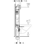 GEBERIT KOMBIFIXBasic vč. matného tlačítka DELTA 25 + WC MEXEN LENA ČERNÁ Rimless + SEDÁTKO 110.100.00.1 21MA ME01