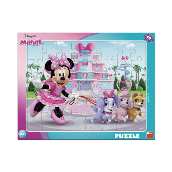 Puzzle deskové Minie s pejsky 40 dílků - Dino