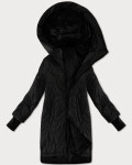 Černá dámská prošívaná bunda s úpletovými stahovacími lemy S'West (B8505-1) odstíny černé 48