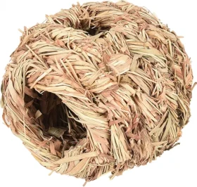 Flamingo Frelly Grass Ball přírodní úkryt pro hlodavce / Úkryt / Sušená tráva / Průměr 10 cm / 4 otvory (351410)