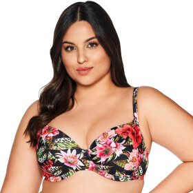 Horní díl plavek 219 Floral plus - AVA černá 80/J