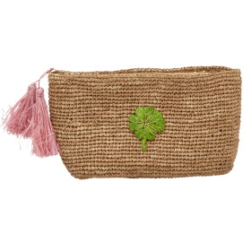 Rice Kosmetická taštička Raffia Clover / Pink, multi barva