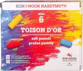 KOH-I-NOOR Křídy prašné umělecké / Výtvarné křídy / 6 barev / 9 cm (8511)
