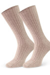 Dámské ponožky z jehněčí kůže 185 béžová melanž 35-37