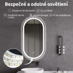 CERANO - Koupelnové LED zrcadlo Ayvo - 50x100 CER-8050BD79950