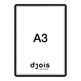 Djois samolepicí rámeček - Magneto, A3, černý, 2 ks