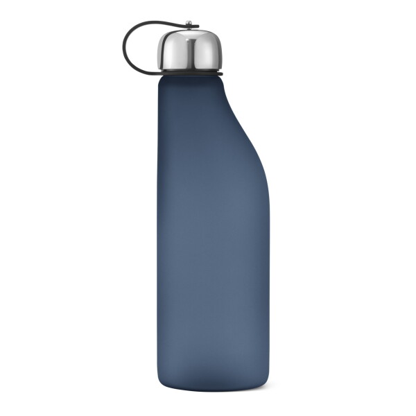Georg Jensen Lahev na pití Sky Blue 500 ml, modrá barva, kov, plast