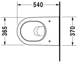 DURAVIT - Starck 2 Závěsné WC, WonderGliss, bílá 25340900001