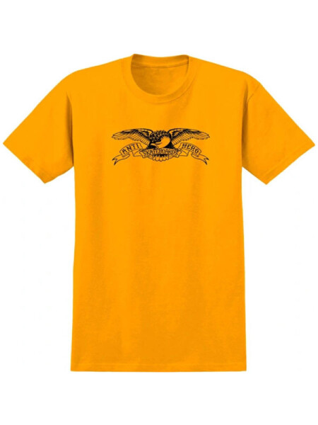 Antihero BASIC EAGLE GOLD BLACK Print pánské tričko krátkým rukávem