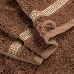 Sada 2 kusů bambusových ručníků ROMA tmavě hnědá 50 x 100 cm