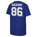 Outerstuff Dětské tričko Nikita Kucherov #86 Tampa Bay Lightning NHL Flat Name & Number Short Sleeve Cotton Velikost: Dětské XL (170 – 176)