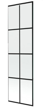 MEXEN - NEXT sklo k vanové zástěně 80x150 fix 6mm, černý dekor 895-080-000-00-77