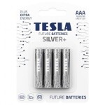 TESLA SILVER+ alkalická mikrotužková baterie AAA (LR03) 4 ks / blister (1099137217)