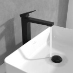 VILLEROY & BOCH - Architectura Square Umyvadlová baterie s výpustí Push-Open, AquaSmart, matná černá TVW125002000K5