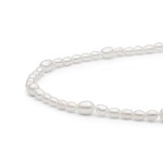 Perlový náhrdelník Helene - pravé perly, stříbro 925/1000, Stříbrná 37 cm + 3 cm (prodloužení) Bílá