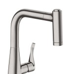 HANSGROHE - Metris Dřezová baterie s výsuvnou sprškou, vzhled nerezu 14834800