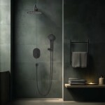 Rubineta - OLO+ULTRA-2F GRAFIT, podomítkový sprchový set včetně příslušenství OLBA625058