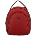 Stylový dámský koženkový kabelko-batůžek Fanett, červený