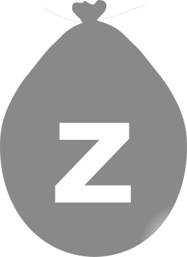 Balónek písmeno Z stříbrné balonky.cz Balónek písmeno Z stříbrné balonky.cz
