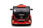 Mamido Dětský elektrický kamion Mercedes Axor LCD MP4 s návěsem červený