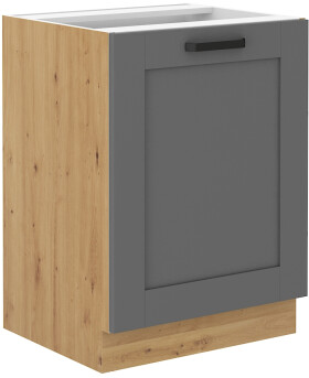 Spodní skříňka Luna 60 D 1F BB Barva korpusu: Dub artisan, Barva dvířek: Dust Grey
