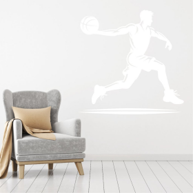 Samolepka Basketbal Barva: bílá, Velikost: 40 x 39 cm