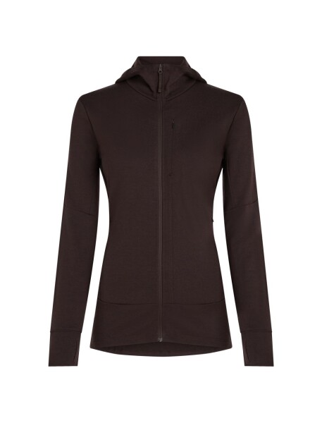 ICEBREAKER Wmns Merino 260 Quantum IV LS Zip Hood, Bittersweet velikost: M