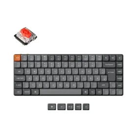 Keychron K3 Max šedá/oranžová / Klávesnice / 75% / Mechanická / Red switch / Hotswap / BT / USB / DE (K3M-H1-DE)