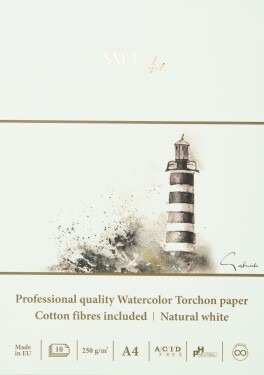 SM.LT Watercolor Pad Torchon A4 250 g 10 listů