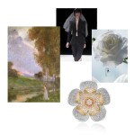 Luxusní brož ve tvaru zářivého květu se zirkony Manon, Zlatá