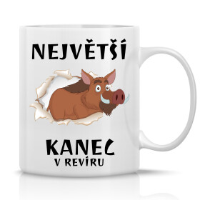 NEJVĚTŠÍ KANEC - klasický bílý keramický hrníček 300 ml