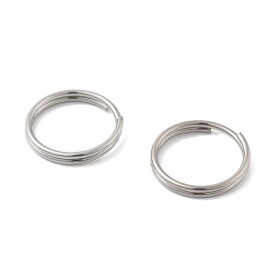 Rozdělovací kroužek z nerezové oceli - platinový - Ø 10 x 0,75 mm - 1 ks