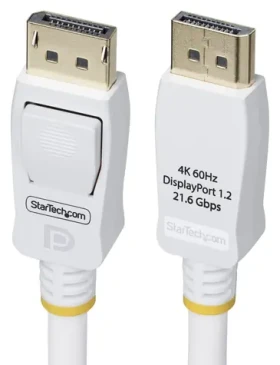 StarTech DisplayPort kabel bílý / Kabel / DP-DP / 1,8 m / 4096x2160 / 240Hz / VESA certifikovaný (DP12-CABLE-6FTW)