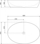 KERRA - Umývadlo na desku KR-902 (bílé) 5907548117519