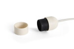HAY Kabel s objímkou pro stolní lampu Common – Clay White, krémová barva, plast