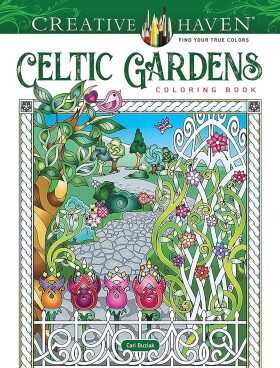 Creative Haven Celtic Gardens, antistresové omalovánky, Cari Buziak