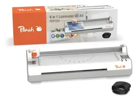 Peach PBP350 bílá / Laminátor / A4 / 6v1 / Za tepla i za studena / Zaoblovač a řezačka rohů (PBP350)