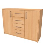 Nábytek Mikulík Komoda AURA 2 - hl. 43 cm ROZMĚR: (š/v/h) 100 x 86 x 43 cm