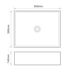 Erga Elsa, umyvadlo na desku 500x395x140 mm, bílá lesklá, ERG-V03-9506-WH
