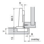 BLUM 71B3550 závěs, naložený, Blumotion, vrut, 110°, Onyx (306317)