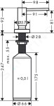 HANSGROHE - Příslušenství Dávkovač mycích prostředků A51, 500 ml, chrom 40448000