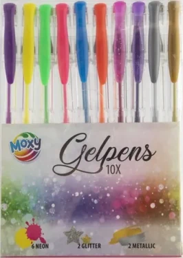 MOXY Sada gelových per / Gelová pera / 10 ks / mix barev (150002-01)