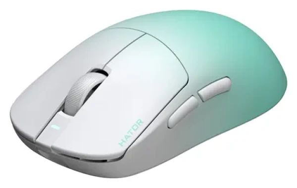 Hator Quasar 3 Ultima zelená / Herní bezdrátová myš / optická / 30000 DPI / Bluetooth 5.4 / 2.4GHz (HTM761)