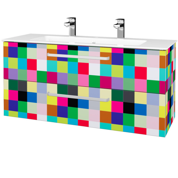 Dřevojas - Umyvadlová skříňka GIO SZZ2 120 - Individuální odstín dle RAL/NCS / Úchytka T01 / Individuální odstín dle RAL/NCS 406905A