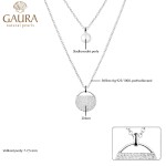 Stříbrný náhrdelník s perlou a zirkony Enrica - říční perla, stříbro 925/1000, 44 cm + 9 cm (prodloužení) Bílá